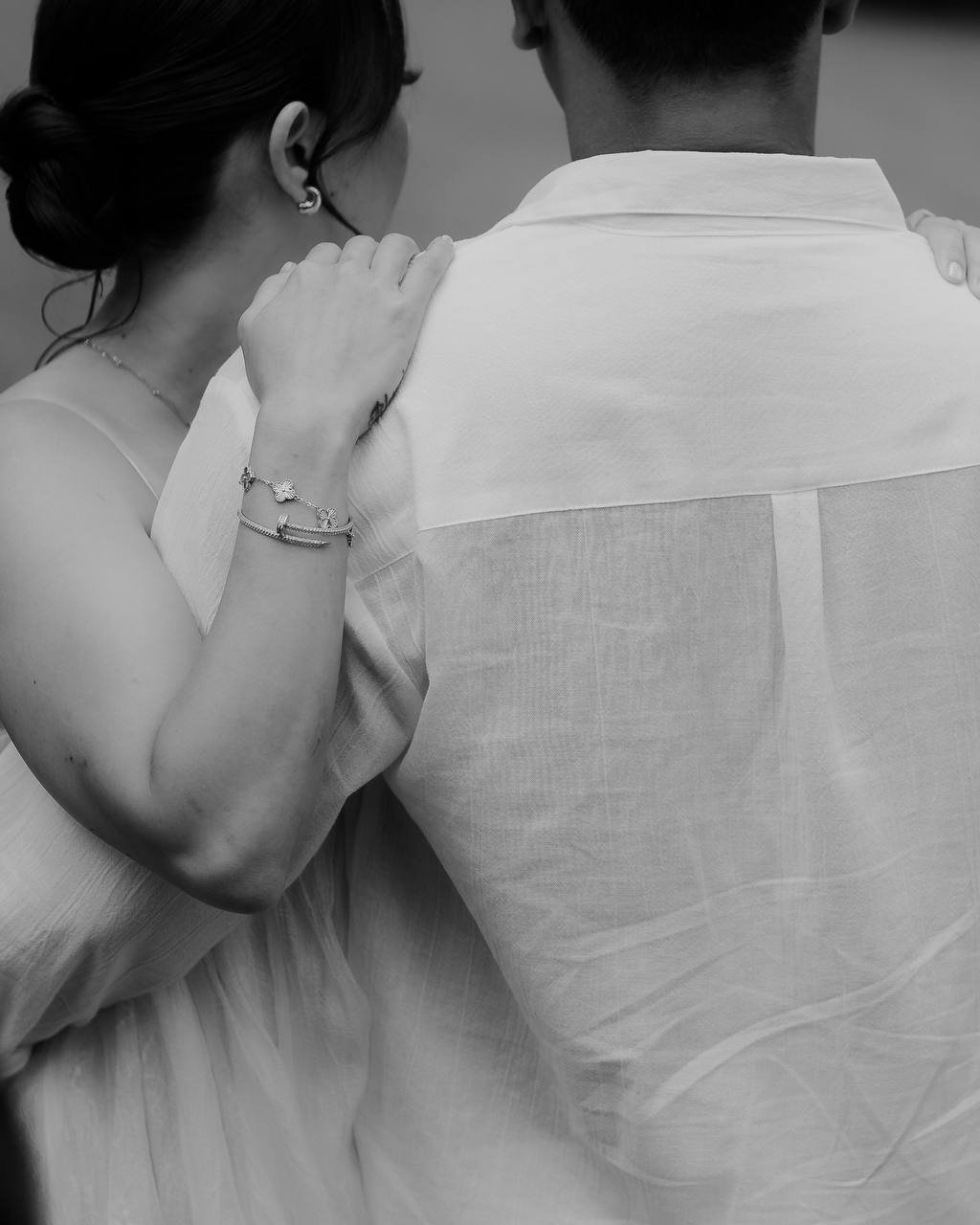 A quiet moment, hand in hand